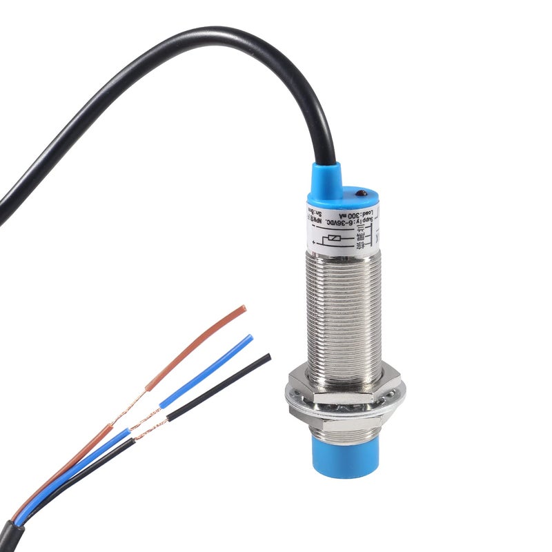 DORHEA 3Pcs LJ18A3-8-Z/BX NPN NO Inductive Proximity Sensor Switch Detector 8mm Detecting Distance DC 6-36V M18 Approach Switch 300mA 3 Wire LJ18A3-8-Z/BX for 3D Printer Probe Bed Leveling, MCU Board - Image 2